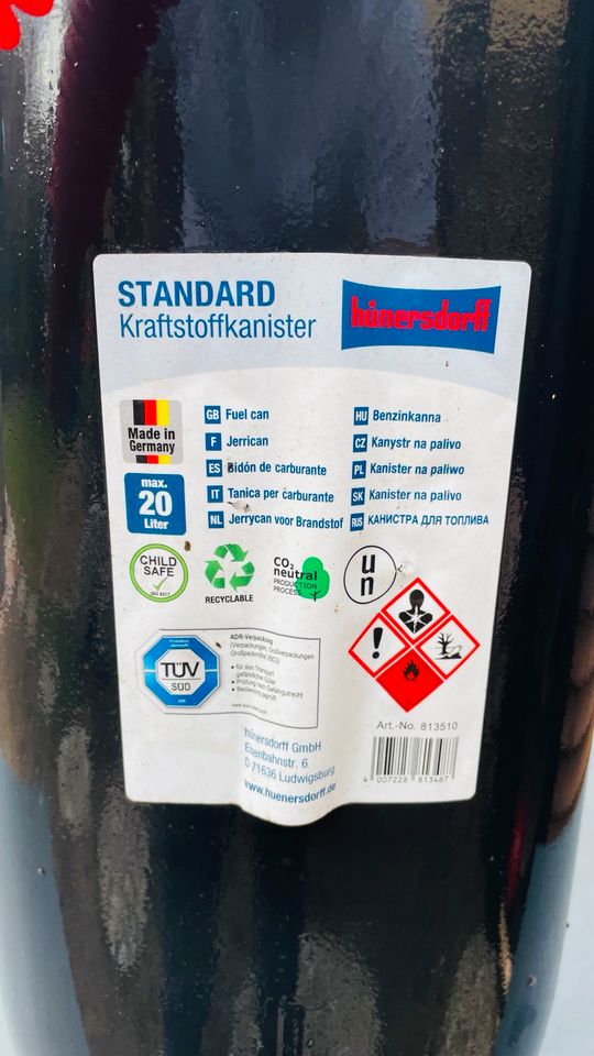 1x hünersdorff Kraftstoff-Kanister STANDARD 20l in Berlin