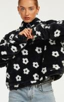 Jacke mit Gänseblümchenmuster in Schwarz-Weiß Bayern - Reimlingen Vorschau