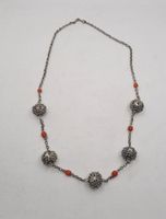 Vintage Halskette mit lachsfarbenen Perlen und filigran Kugeln Nordrhein-Westfalen - Sprockhövel Vorschau