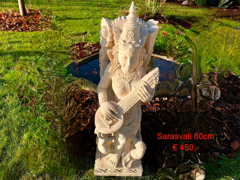 Sandstein Shiva Hanuman Sarasvati Ganesha Teichfigur in Essen
