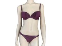 BH Set Lascana Vivance 75A 32/34 Aubergine Push up String Strass Sachsen - St. Egidien Vorschau