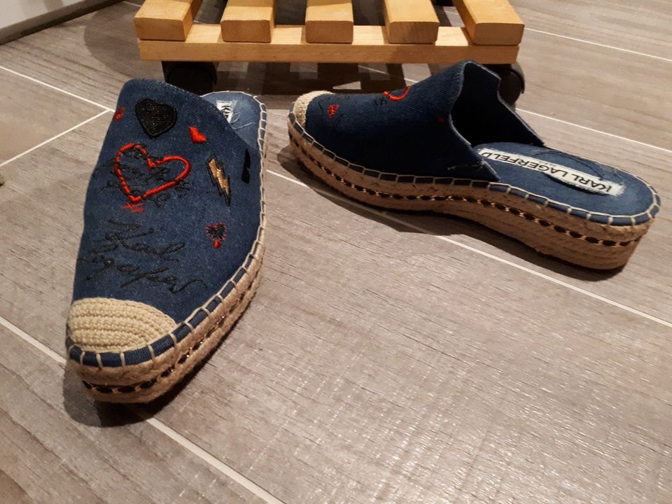 Karl Lagerfeld Schuhe Espadrilles Sommerschuhe Jeans in Leonberg