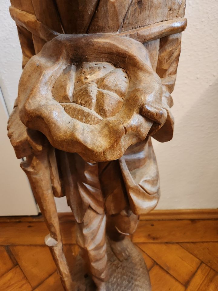 Heiliger Anton Handgeschnitzt Holzfigur ca. 100 cm hoch in München