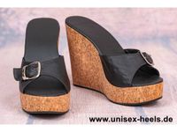 3651 unisex-heels; neue high heels gr. 42; kork, echtleder! Hessen - Limeshain Vorschau