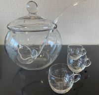 Glas Bowle geschliffen mit 13 Gläser Bayern - Sonthofen Vorschau