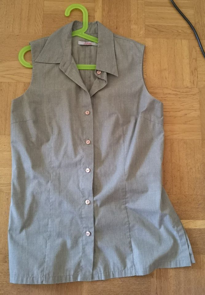 Business-Bluse, S.Oliver. Gr. 36 in schwarz & grau je 11 € in Elsenfeld