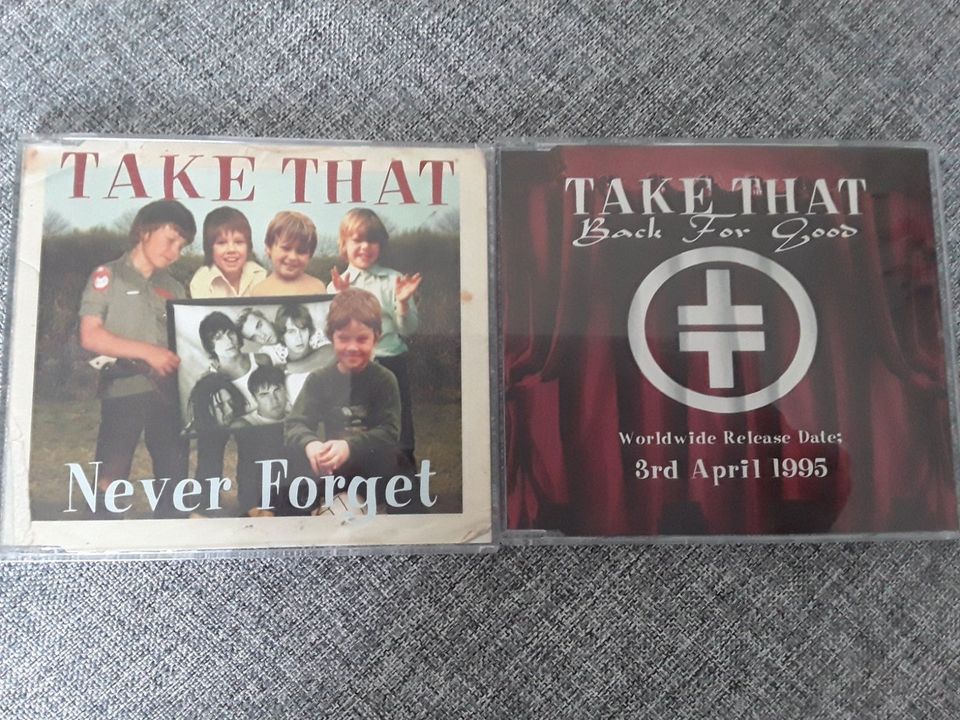 TAKE THAT ~ 2 SINGLES~ NEVER FORGET& BACK FOR GOOD~ ZUS. in Weyhe