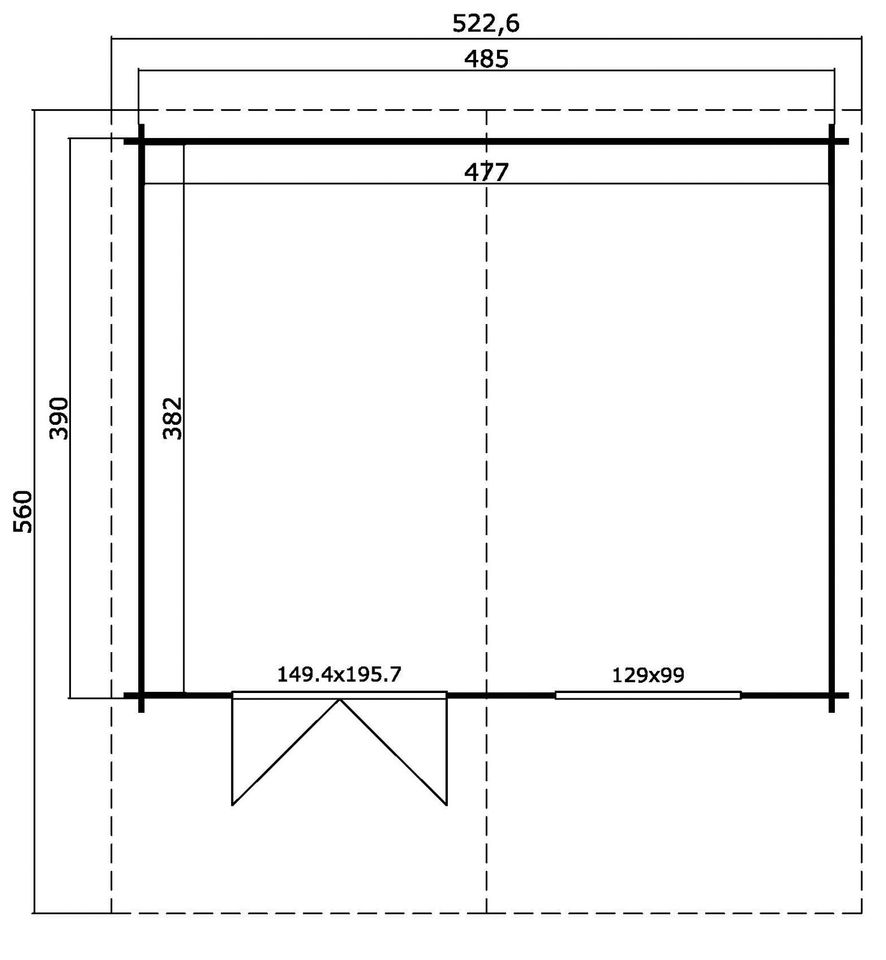 20% RABATTAKTION 40 mm Gartenhaus ISO in 7 verschiedenen Größen 5x4 m bis 6x6 m Gerätehaus Holzhaus Hütte Blockhaus Blockhaus in Hahn am See