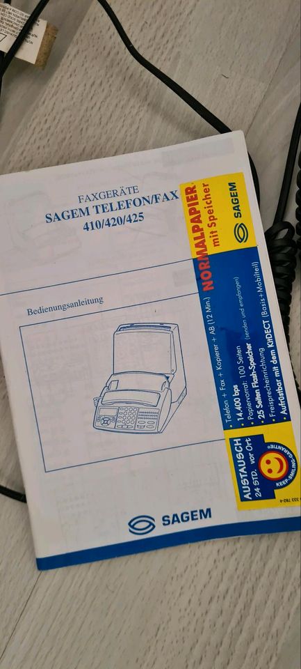 Telefon Fax Gerät SAGEM PHONEFAX 420 mit Ersatz Farbband in Gaimersheim