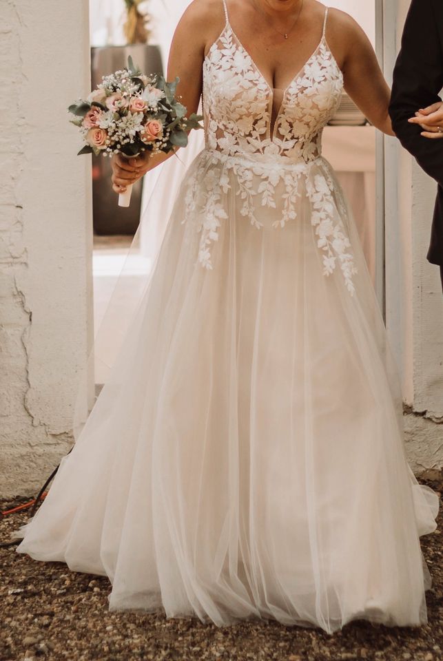 Brautkleid Enzoani Normandie, Größe 38 in Niederzier