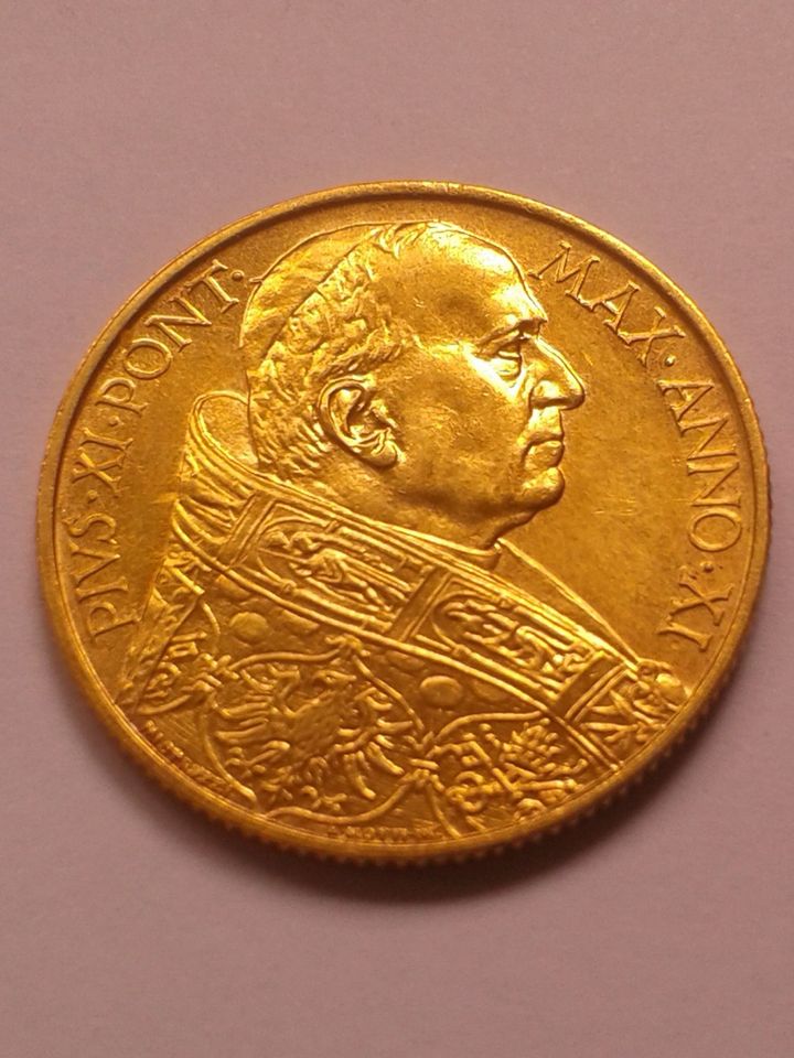 100 Lire Gold Vatikan 1931 1932 1944 1949 Papst Pius XI +Pius XII in München