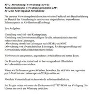 ZFA- Abrechnung/ Verwaltung (m/w/d) Duisburg - Hamborn Vorschau