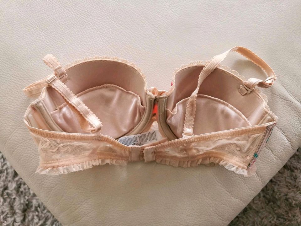 Push-up-Balconette beige rosa Spitze floral nude pink Tropical in Schwieberdingen