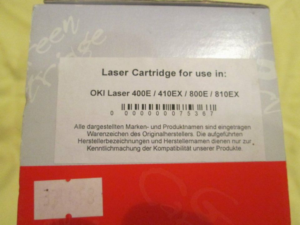 Laser Toner Green Cartridge Oki Laser Drucker 400E / 410EX / 800E in Jörl