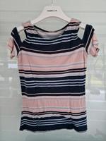 Orsay Shirt shoulder off S 36 M 38 Baumwolle Streifen rosa blau Hessen - Kassel Vorschau