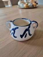 Altes Gefäß Tasse Vase Topf mit Henkel blau weiß Handarbeit 70er Bayern - Schweinfurt Vorschau