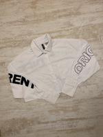 Weiße cropped Bluse mit Backprint y2k Sachsen - Langenbernsdorf Vorschau