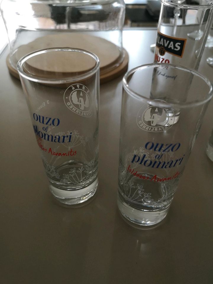 Original Griechenland 2 x Glas  Ouzo Plomari in Berlin