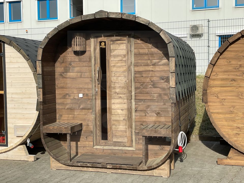 Zedernholz - Quadrosauna | 3m | Fass Garten Sauna Außensauna in Eichenzell