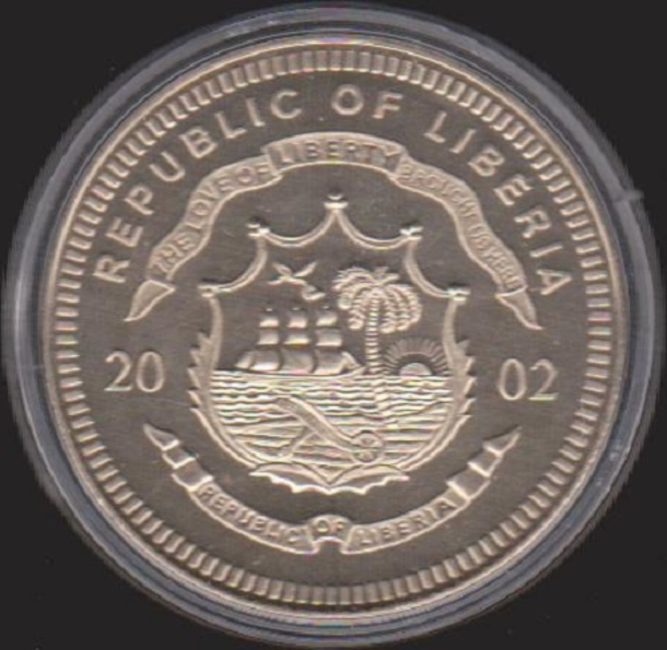 2002 Liberia Neue Europa Währung 5 Dollars in Eppelheim