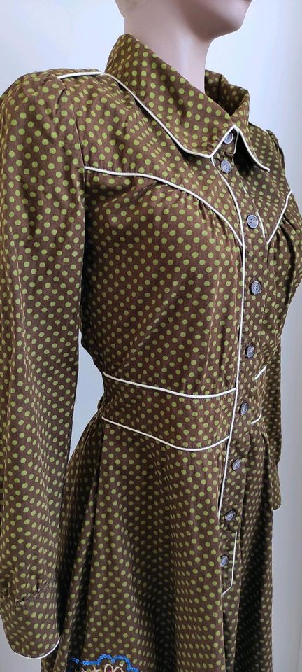 NEUw Blutsgeschwister Kleid Blusenkleid XL 42 braun/grün Maße in Ahaus