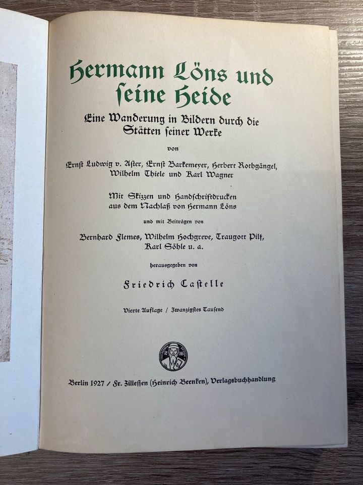Hermann Löns und seine Heide (Ausgabe 1927) in Kerpen