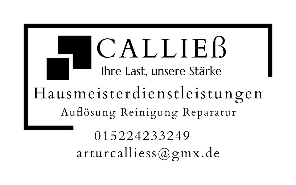 Wohnungauflösung, Reinigung, Reparatur in Arnstadt