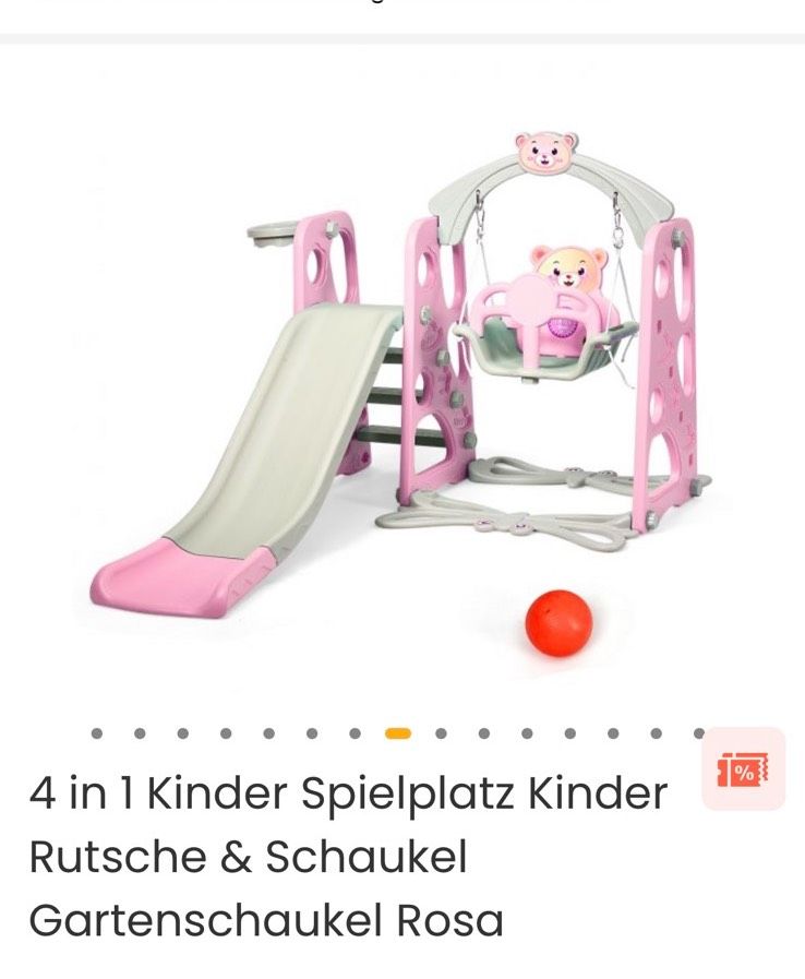 4 in 1 Kinder Spielplatz Kinder Rutsche & Schaukel Gartenschauke in Zwickau