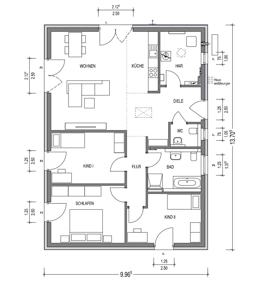 Aktionsbungalow mit 112 m² und voll erschlossenes 554m² Baugrundstück, ohne Maklergebühren – Heinz von Heiden Massivhäuser in Wildau