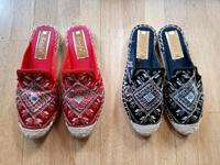 Kayla Espadrilles Gr. 38 Rot Schwarz Ethno Glitzer Marokko Bayern - Allershausen Vorschau