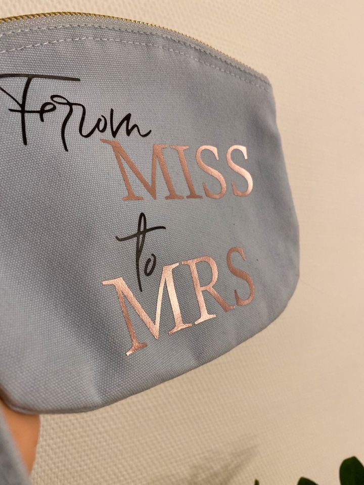 Mäppchen Tasche Accessoires Braut From Miss to Mrs in Saarbrücken