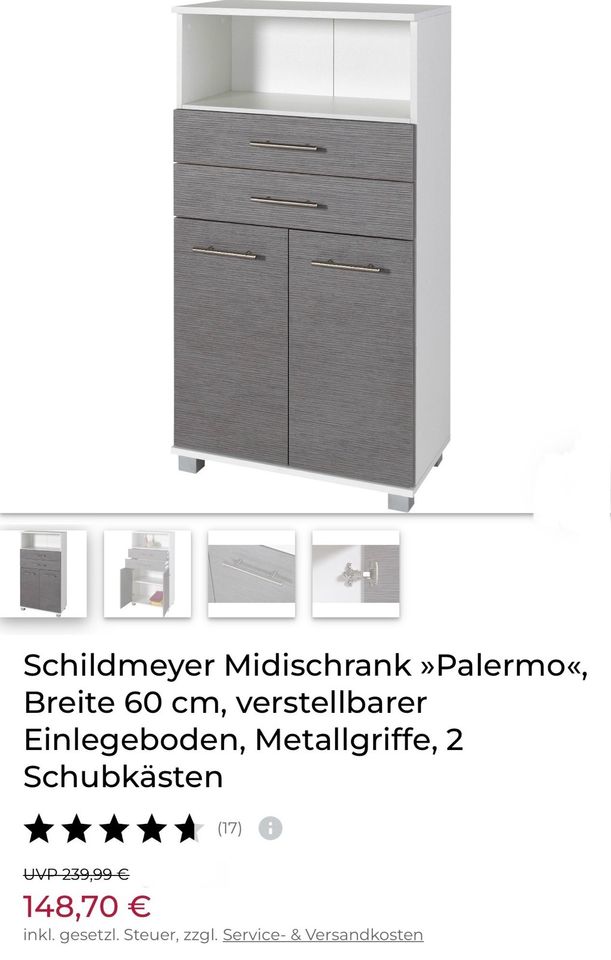 Nordrhein-Westfalen Palermo Kleinanzeigen achatgrau-weiss Dorsten Schildmeyer eBay jetzt Kleinanzeigen Midischrank ist | - Badschrank in