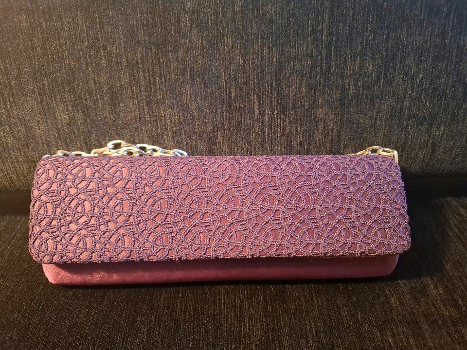 Abendtasche Clutch lila Stoff in Marburg