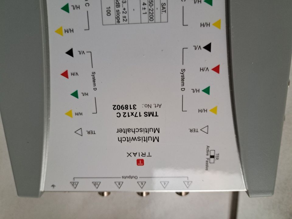 Multischalter Triax TMS17x12C 17 Ein/Ausgänge für 12 Teilnehmer in Aachen