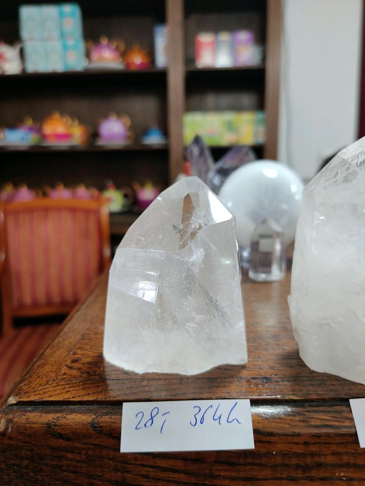 Klare Bergkristall Spitzen, Kristalle, Heilstein, Mineralien in Schnaittenbach