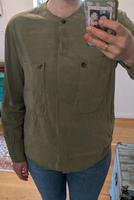 Bluse Hemd mango olivgrün verdeckte Knopfleiste Bayern - Fürth Vorschau