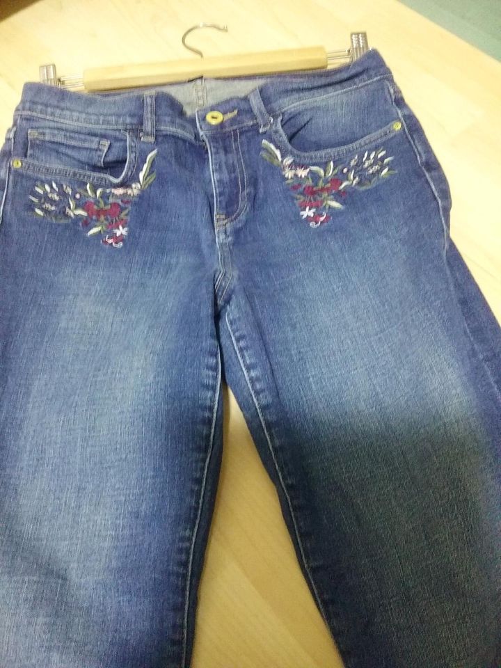 Tommy Hilfiger Jeans Blumenprint Größe 10 38 Damen blau in Duisburg