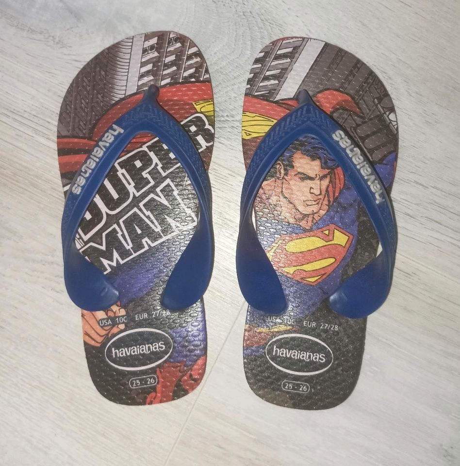 NEU Havaianas DC Superman Flip Flops Kinder EUR 27/28 Sandalen in Muggensturm