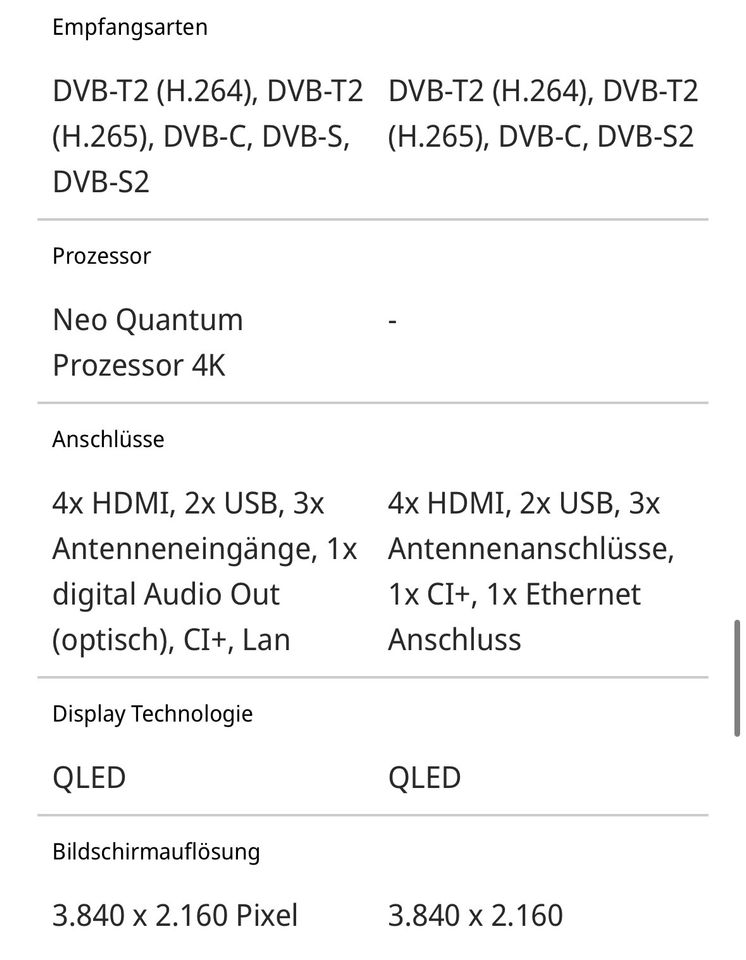 SAMSUNG Neo QLED TV Flat, 55 Zoll / 138 cm, UHD 4K+Wandhalterung in Achim