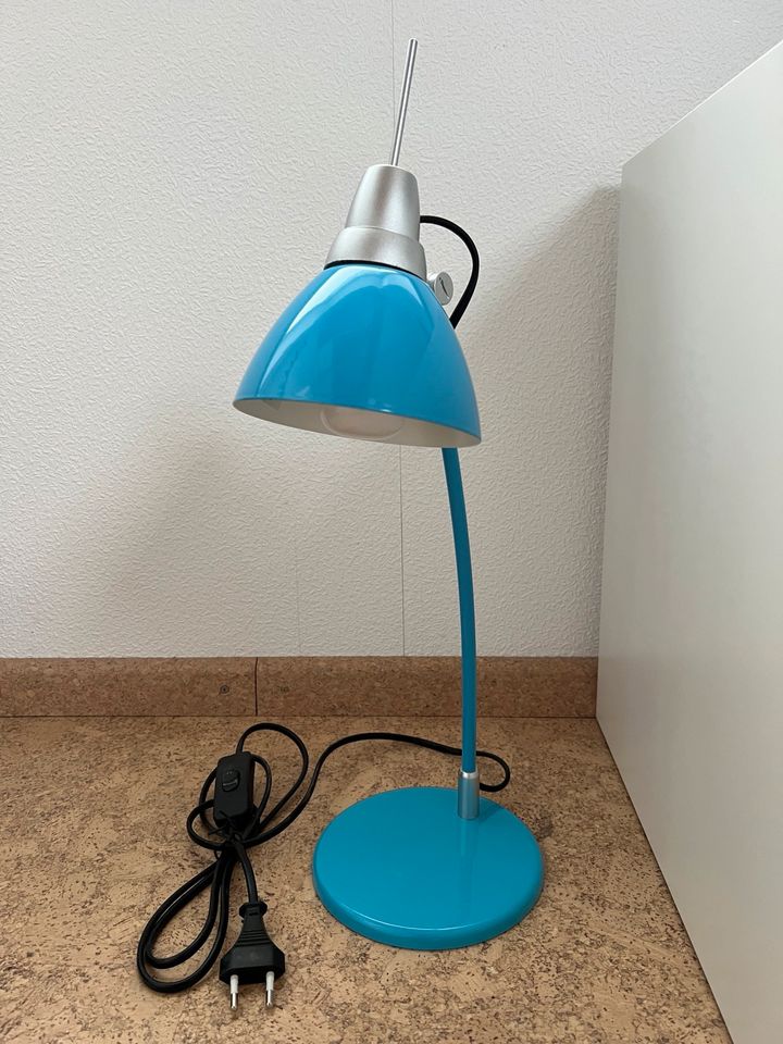 Schreibtischlampe, Büroleuchte, Tischleuchte, Blau, Türkis in Hunsrück