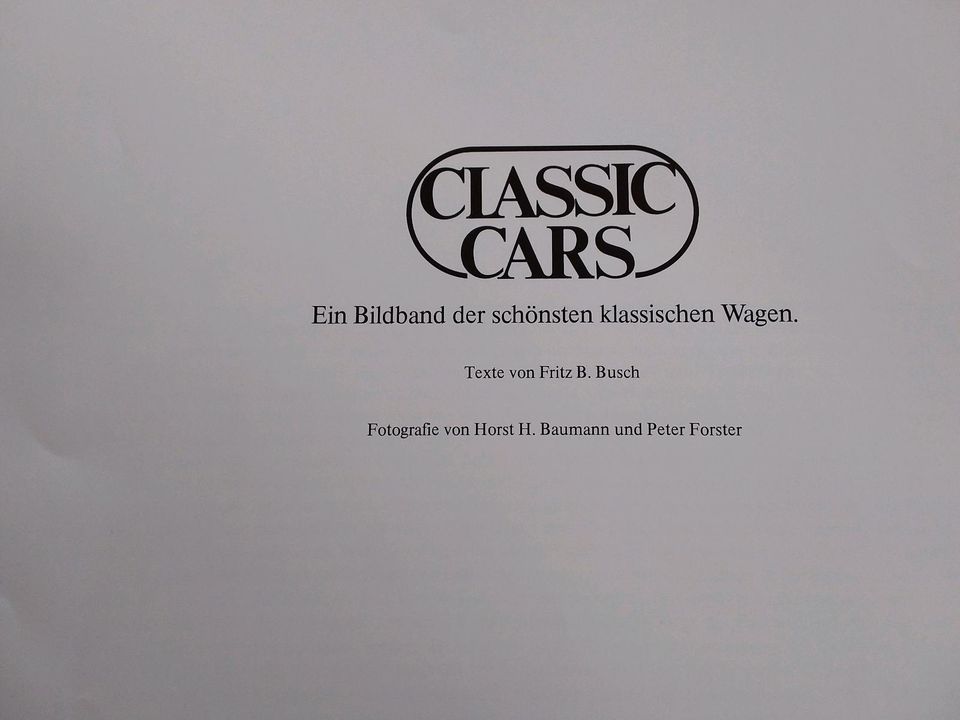 Classic Cars / Bildband in Hörgertshausen