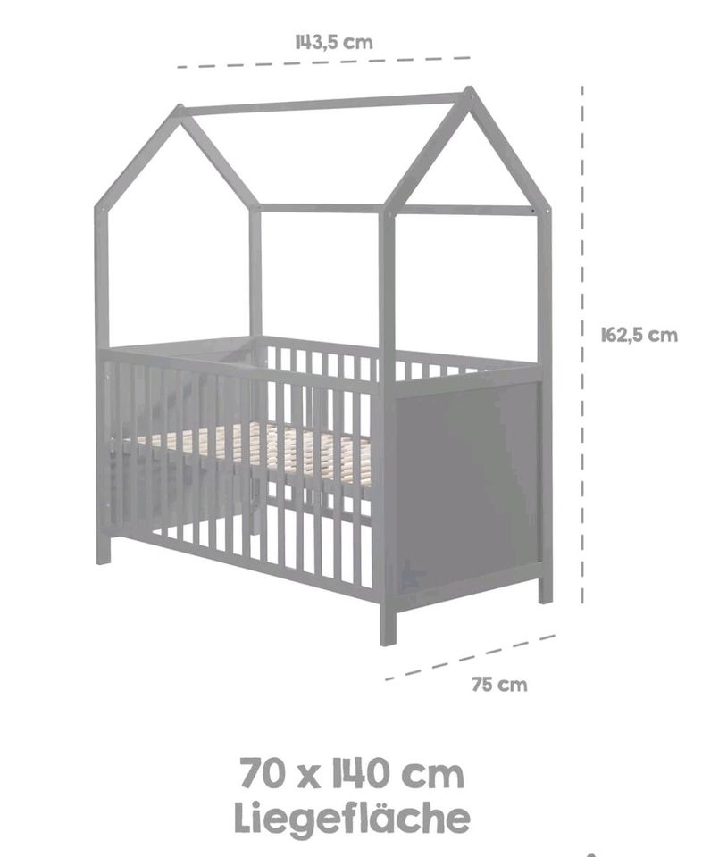 Roba Hausbett grau 70x140 inkl. Matratze - neuwertig in Taucha