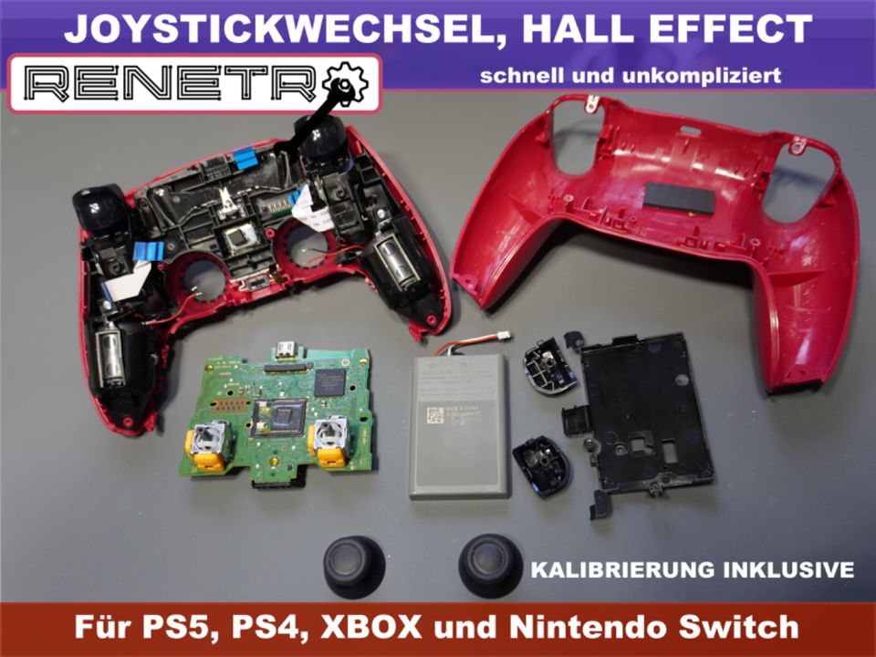 Controller Reparatur - PS4 PS5 Xbox Switch - Hall Effekt Joystick in Rossau (Sachsen)