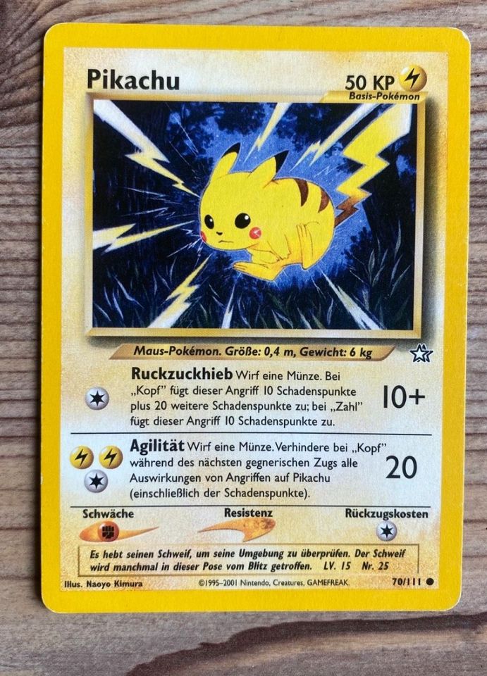 Alte Pikachu Pokémon Karte 70/111 Sammelkarte deutsch in Gotha