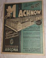 Katalog Preisliste  Arcona, Ernst Machnow  Berlin 1935  antik Thüringen - Greußen Vorschau