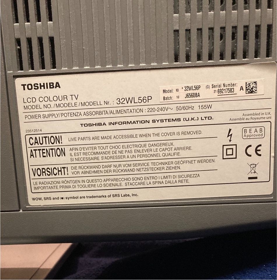 Toshiba Fernseher in Weil im Schönbuch