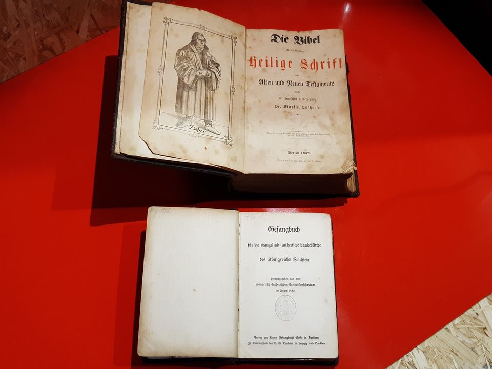 BIBEL Verlag Berlin preußische Bibelgesellsch. Druck Stettin 1887 in Zwoenitz