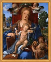 Madonna mit dem Zeisig Albrecht Dürer Jesuskind Maria Gerahmt 80 Bayern - Grabenstätt Vorschau