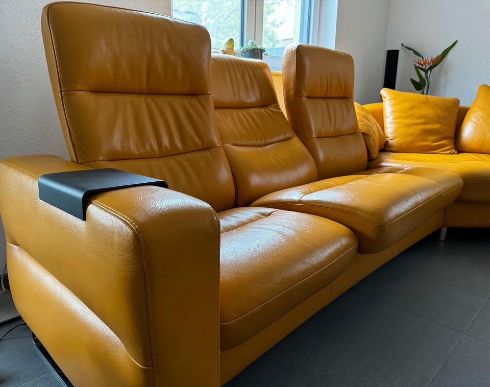 ‼️ Stressless Couch Sofa Modern Wave Leder 2 x 3er+Ecke wie neu‼️ in Böhl-Iggelheim