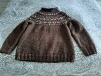 Norwegerpullover reine Schurwolle braun Handarbeit Gr. 38-40 Nordrhein-Westfalen - Mülheim (Ruhr) Vorschau